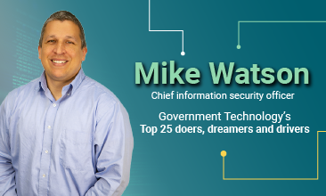 Mike Watson winning GovTech Top 25 Award