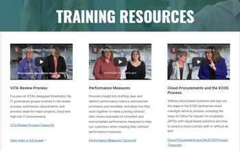 Training resources videos SCM