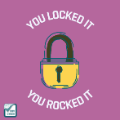 You locked it sticker image of a padlock