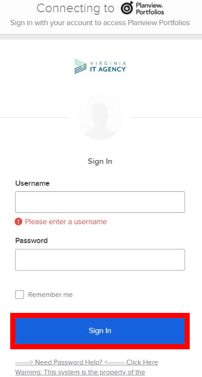 screenshot of OKTA login screen with the 