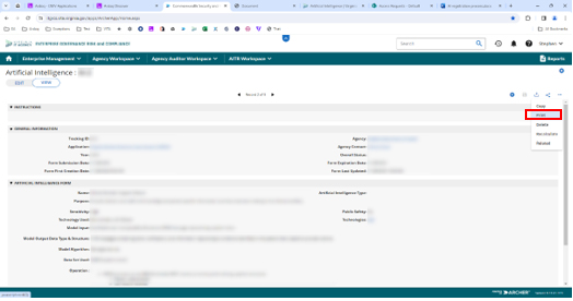 screenshot of ellipses (three dots) selected and in its dropdown 